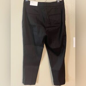 Ann Taylor Womens Linen Blend Black Crop Dress  Pants Office 10P NWT